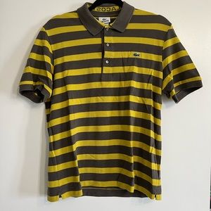 Stripe Lacoste gray/green polo size 3/XS